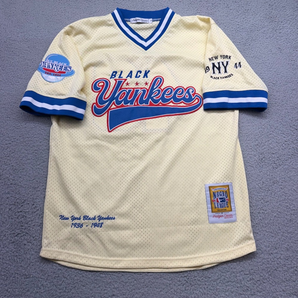 Headgear Classics Men Medium New York Black Yankees Mesh #48 Baseball Jersey